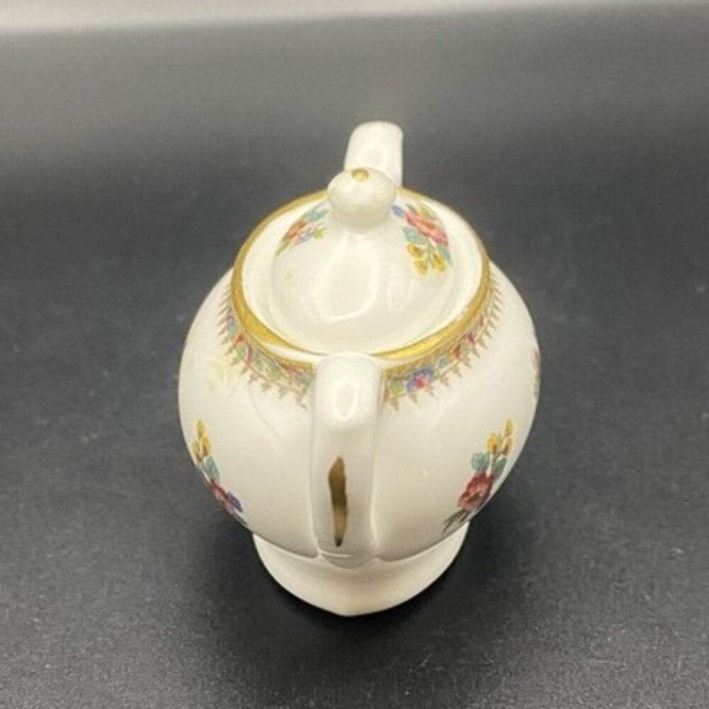 Miniature Dollhouse Soup Tureen W/Lid 3" Coalport Ming Rose Bone China England - Picture 3 of 9